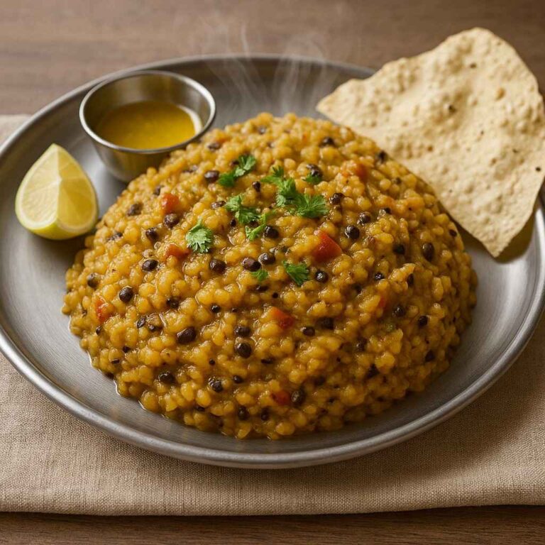 उडीद डाळीची मसालेदार खिचडी – पौष्टिक आणि स्वादिष्ट